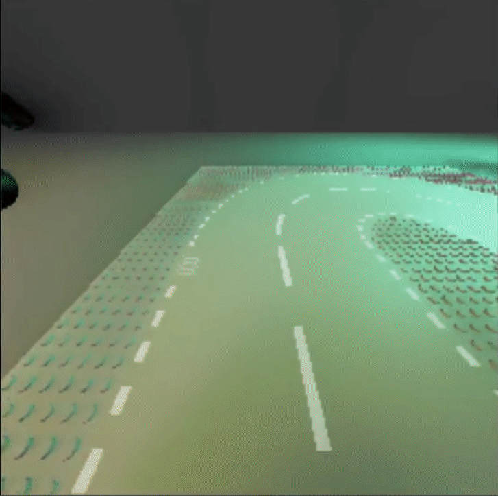 GIF shows JetBot following the road.