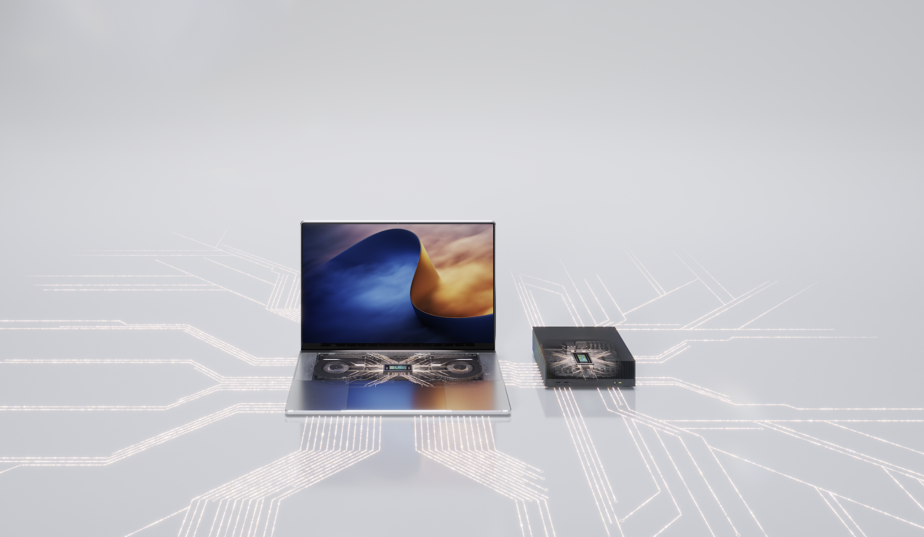 NVIDIA RTX Spark compact AI workstation for creators and developers, supporting 90 GB+ 3D scenes, 12K video editing, and 120B-parameter local LLM infer