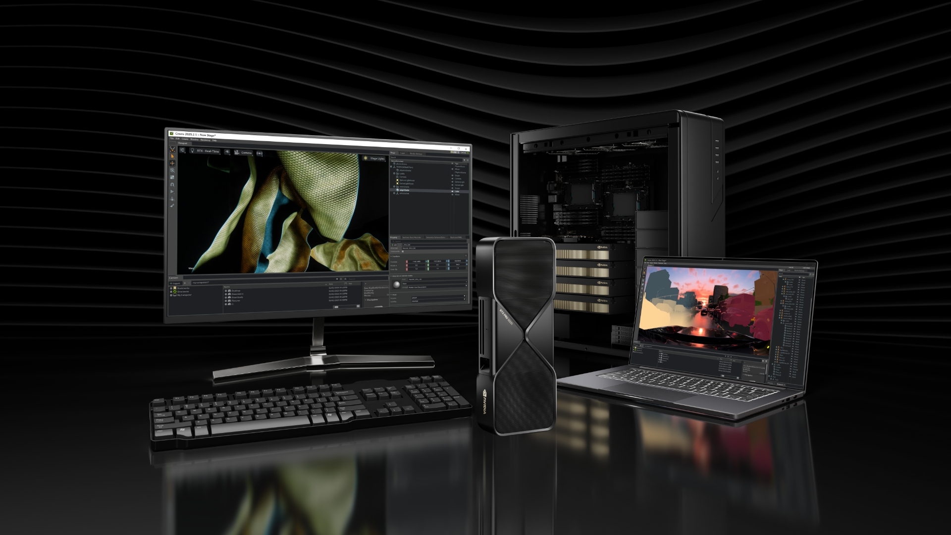 NVIDIA RTX PRO Blackwell professional GPU workstation for AI inference, graphics rendering, and high-performance compute workloads