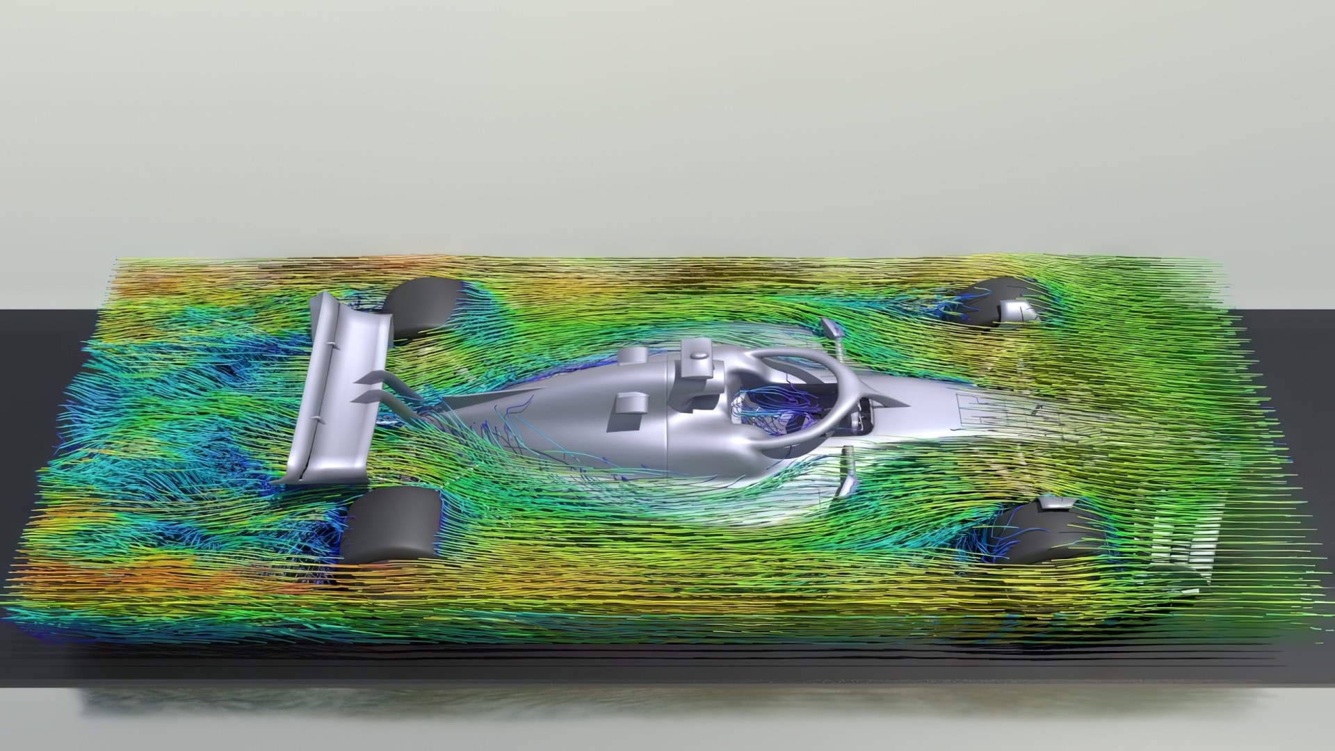 img-aAn aerodynamic flow simulation around a vehicle using NVIDIA Warp. lt-text