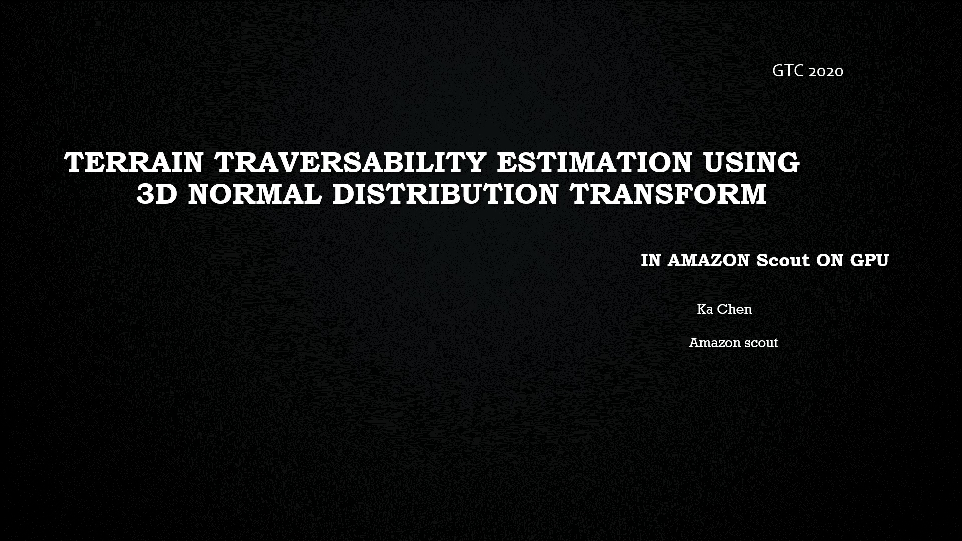 Terrain Traversability Estimation Using Normal Distribution Transform On Gpu In Amazon Scout